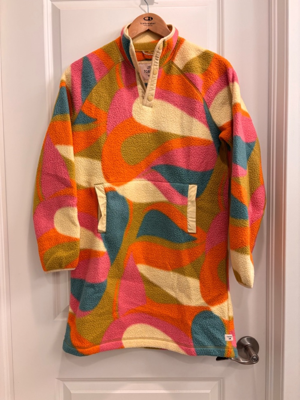Toad & Co Campo Colorful Retro Fleece Pullover Dress